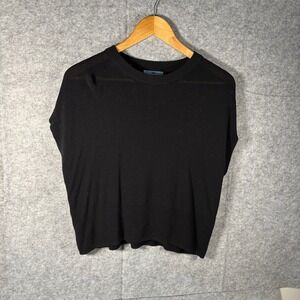 CeCe Women's‎ Black Short Sleeve Sweater Knit Top Size Medium